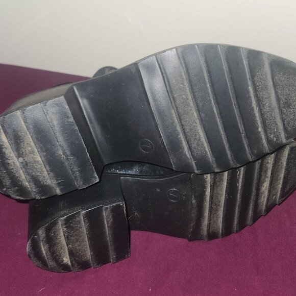 A New Day Shiny Rainboot Black Size 7 - Picture 7 of 7